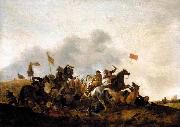 WOUWERMAN, Philips Cavalry Skirmish painting